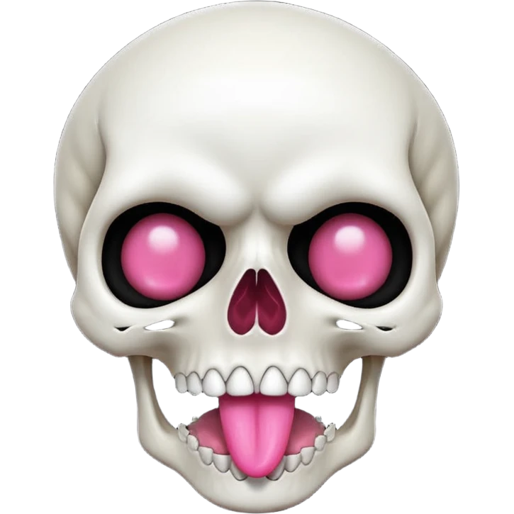 Skull mewing emoji
