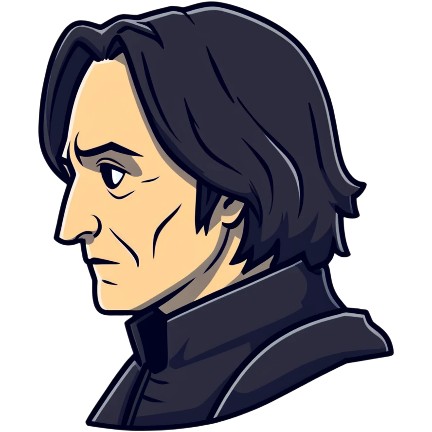sad Severus Snape side view with tear emoji