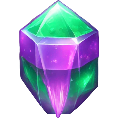 Piece of glowing Kryptonite  emoji