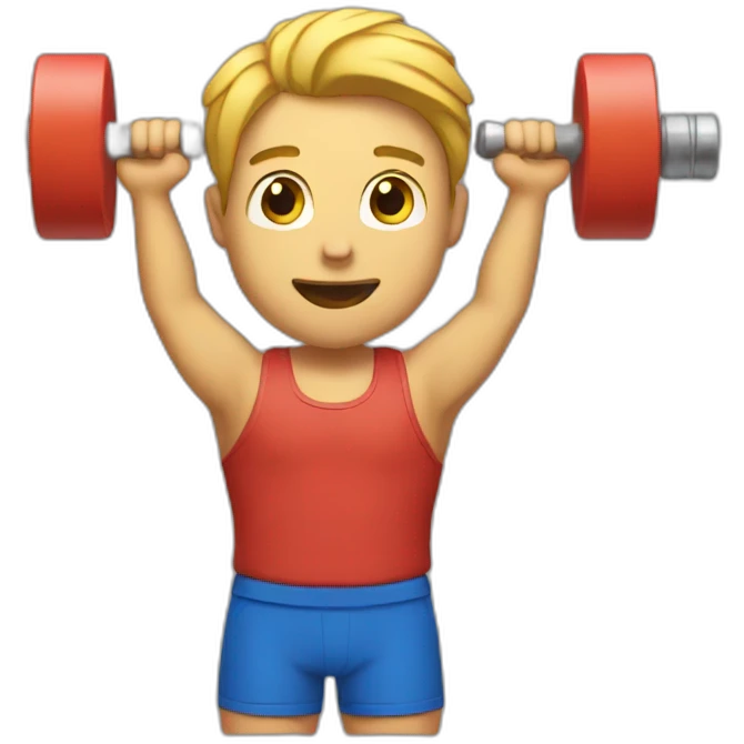 man lifting dumbell emoji