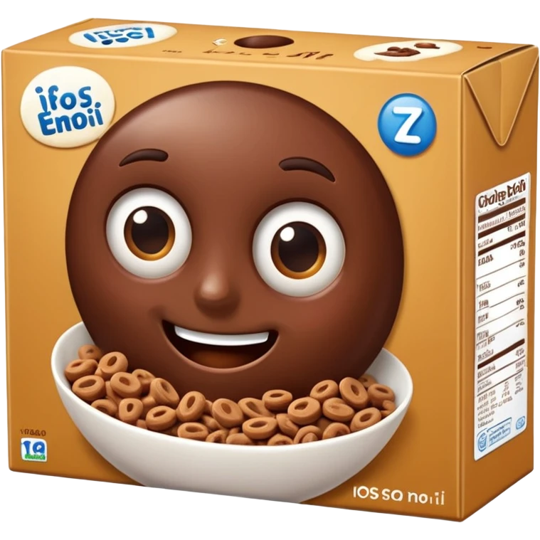 brown chocolate cereal box emoji
