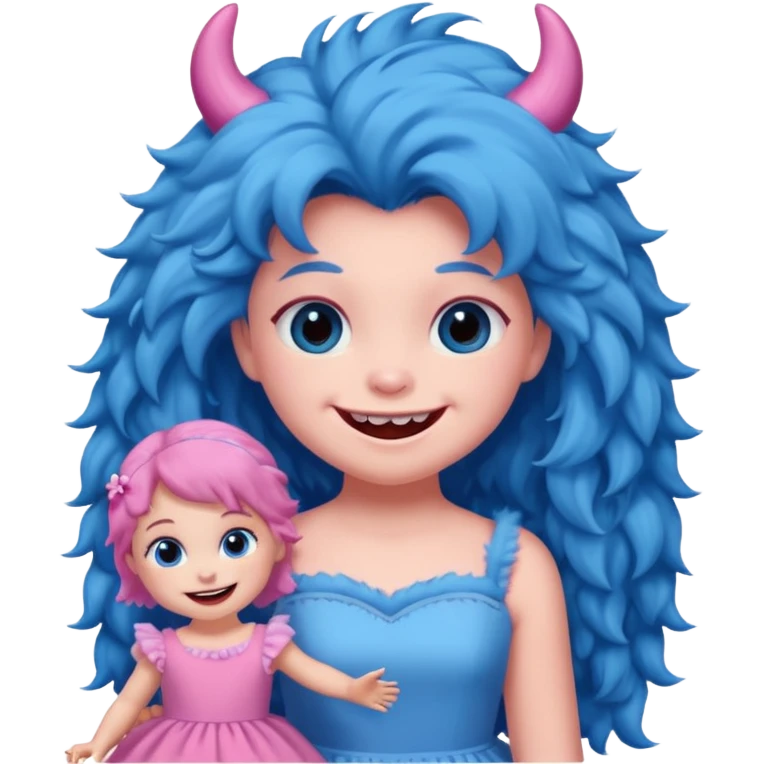 Sullivan monster with small girl emoji