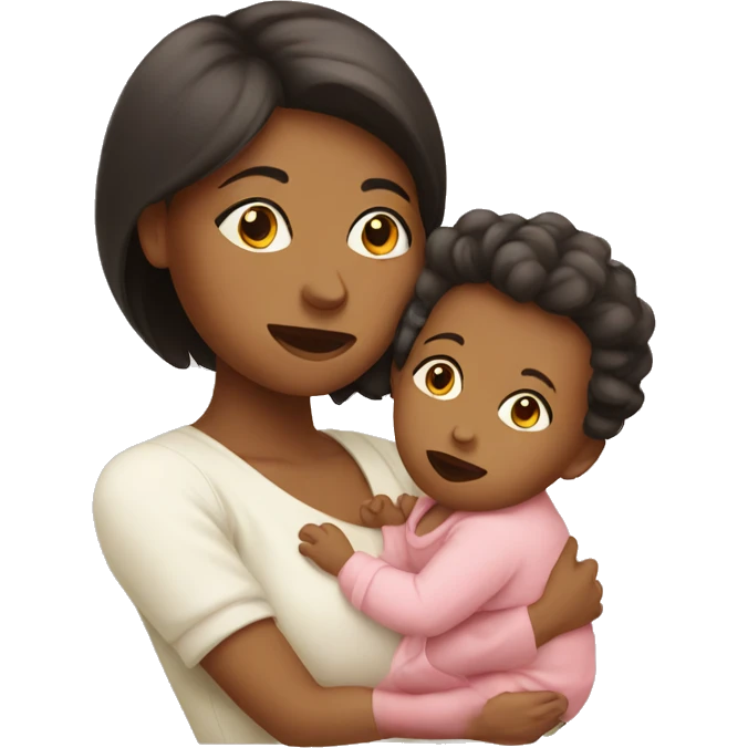 Baby with mother emoji