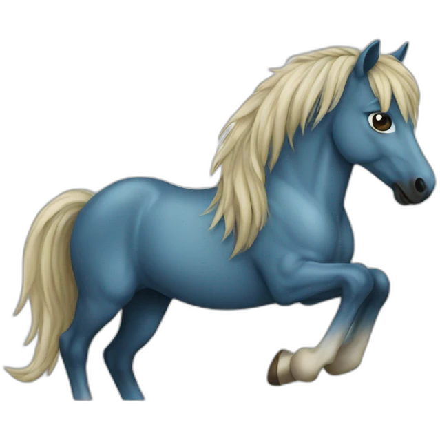 horse-blue emoji
