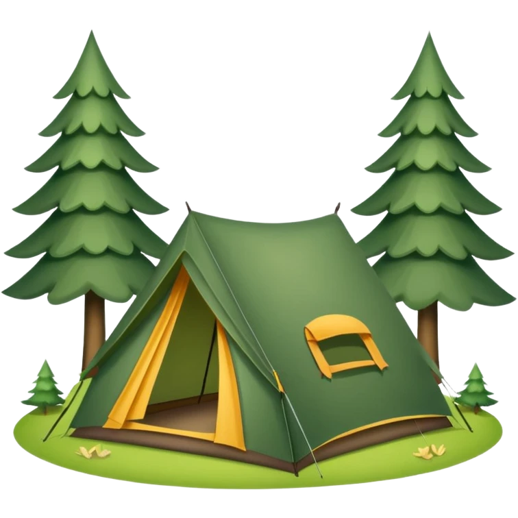 camping tent in forest emoji
