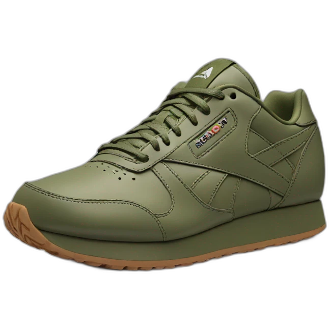 reebok trainer military green emoji