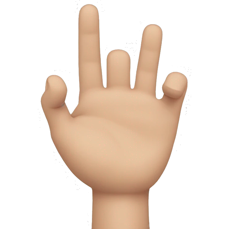 mano con el dedo anular y pulgar cerrados emoji