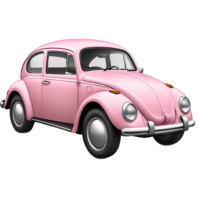 volkswagen beetle light pink emoji