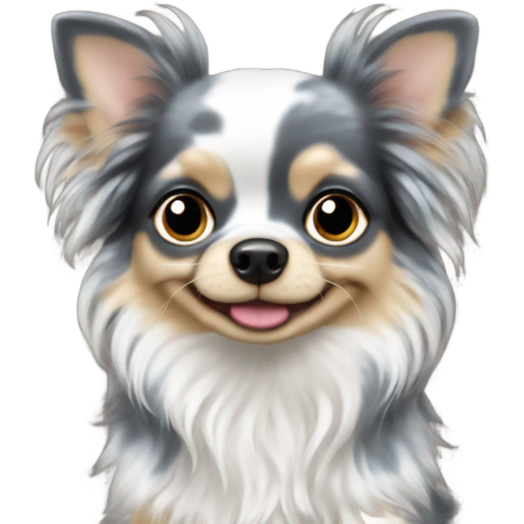 Blue merle chihuahua long hair  emoji