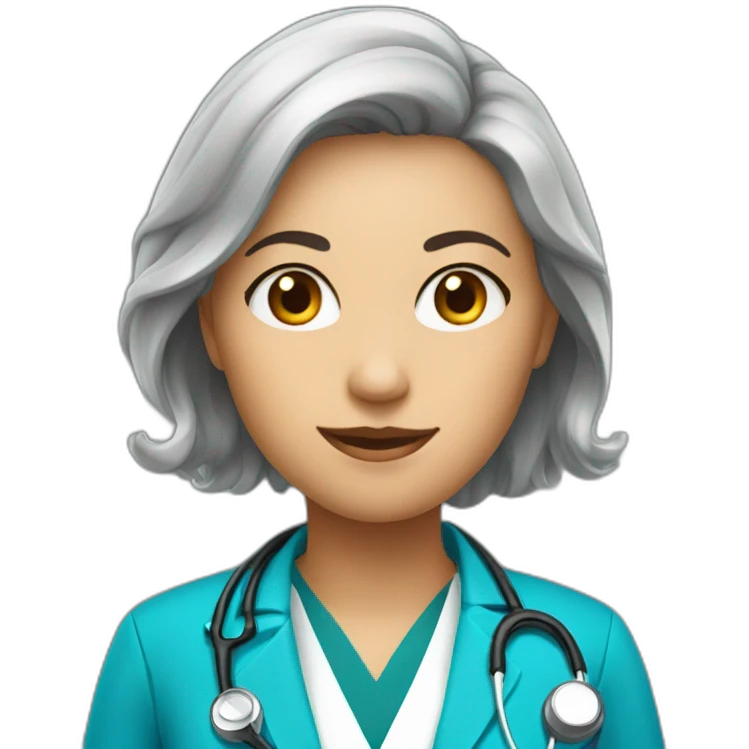 Doctor Woman in Blue suit emoji