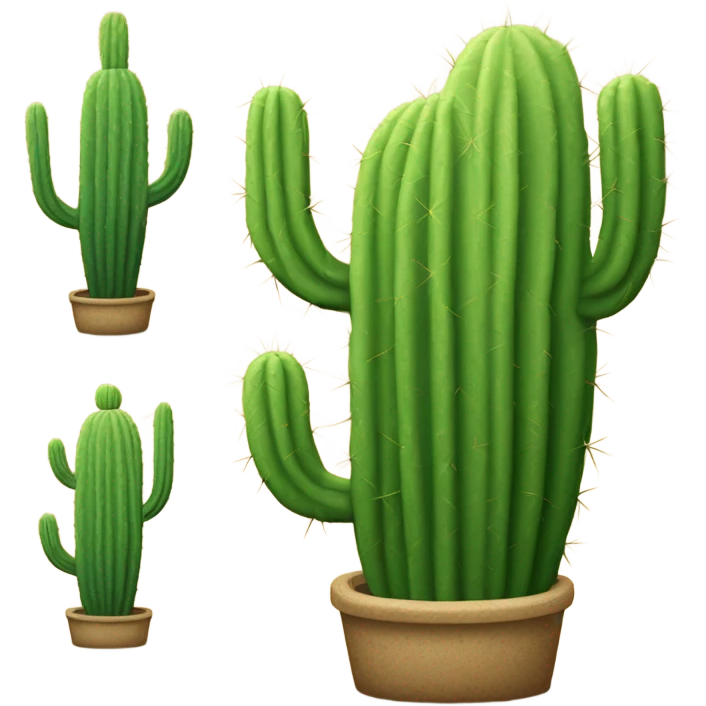 Cactus made out of sand emoji