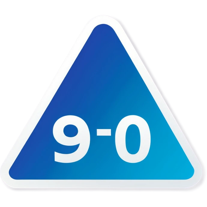 999 in triangle  emoji