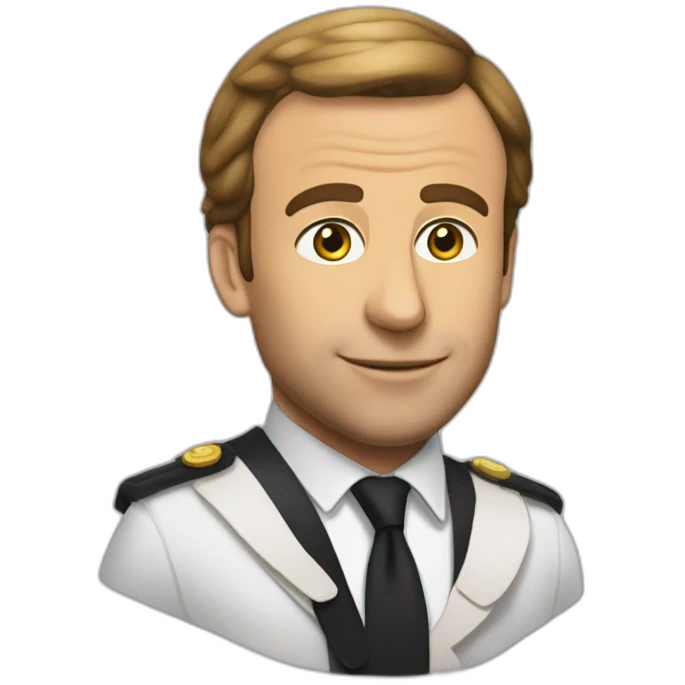 Macron sur une poule emoji