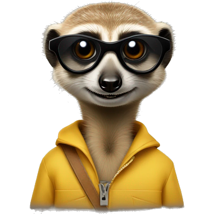 meerkat with spy glasses in his hand emoji