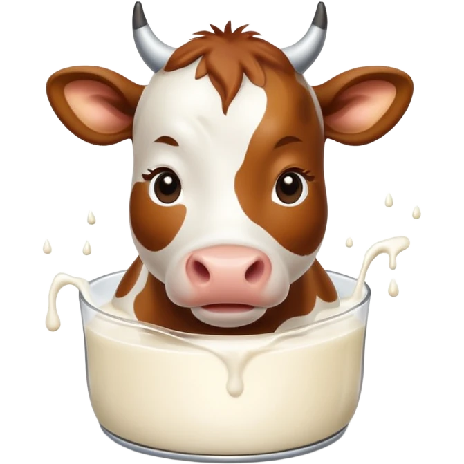 cow in a milk emoji