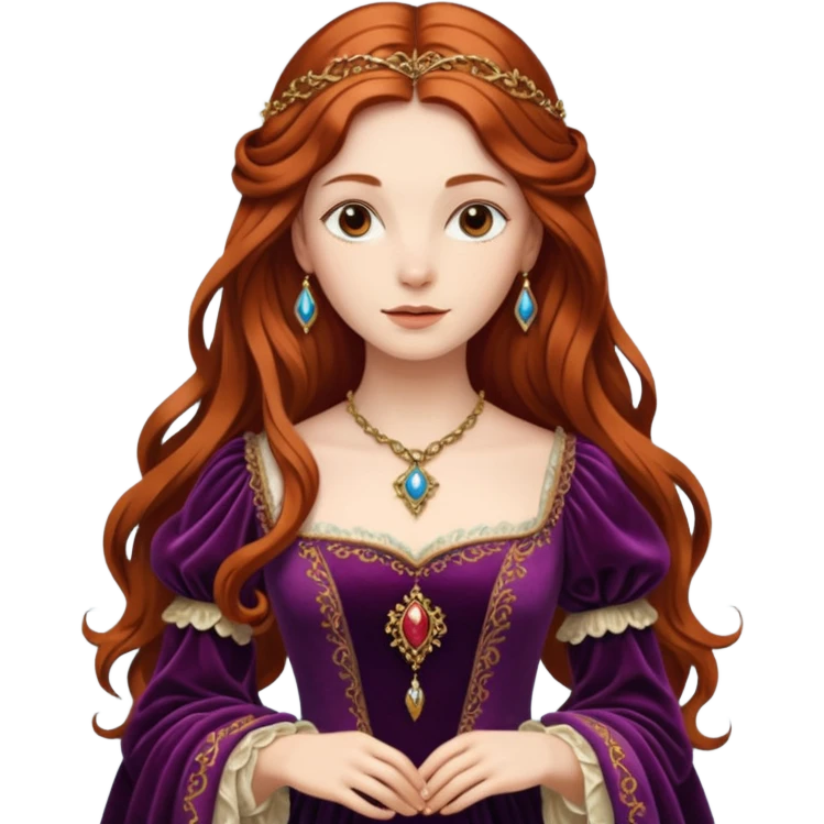  portrait of a Renaissance woman emoji