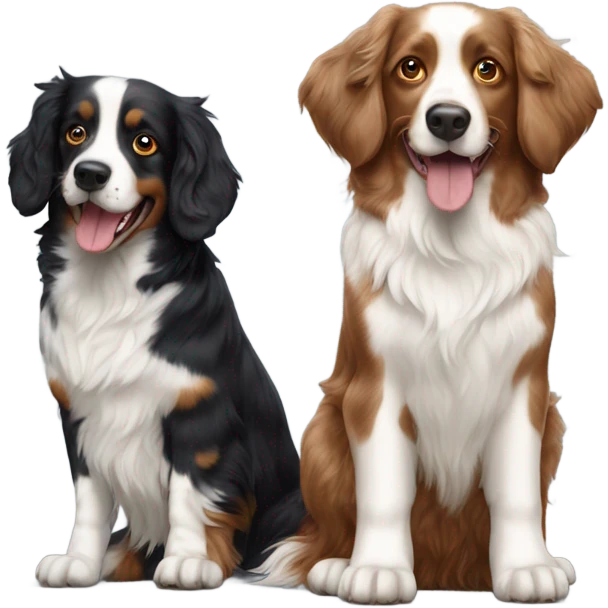 Cocker friend with australien shepherd emoji