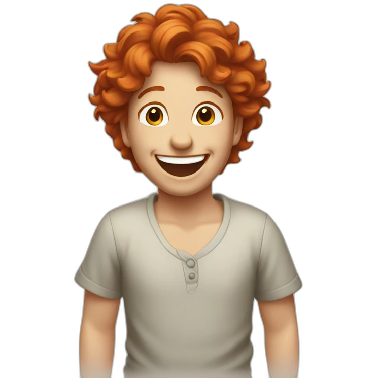 Redheaded rascal laughing emoji