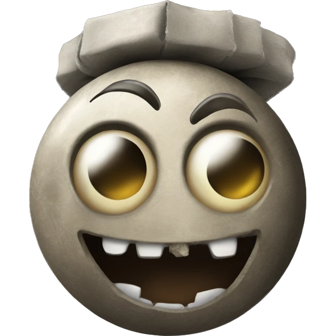 Friendly Old bomb smiley emoji