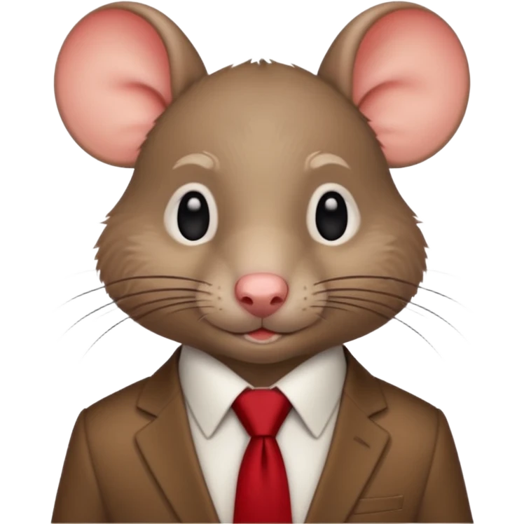 rat wearing  red tie emoji
