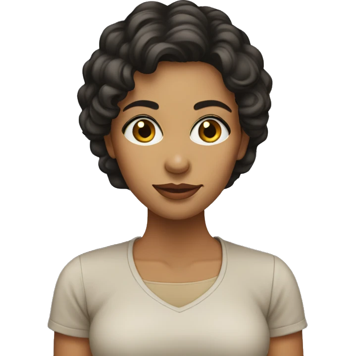 Latina, make her eyes a darker brown emoji
