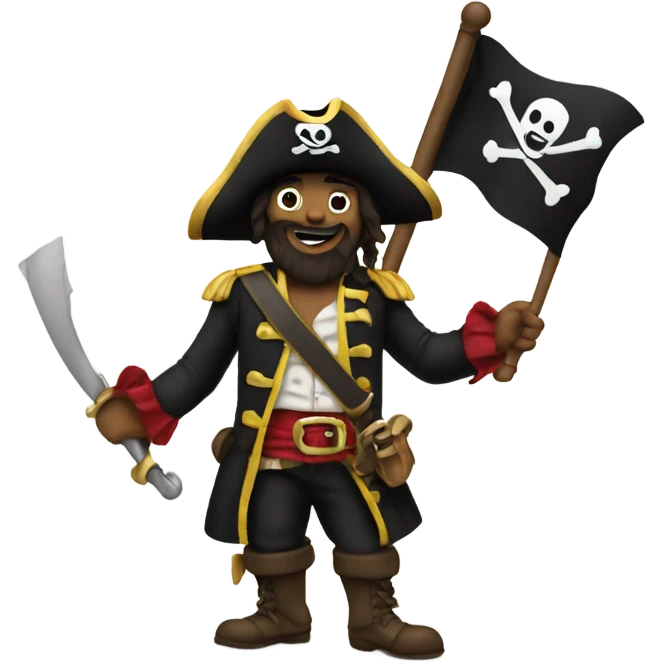 Pirate waving a flag emoji