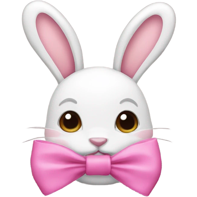 Bunny with a pink bow emoji