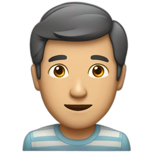 Hombre con dos rayas en la ceja emoji