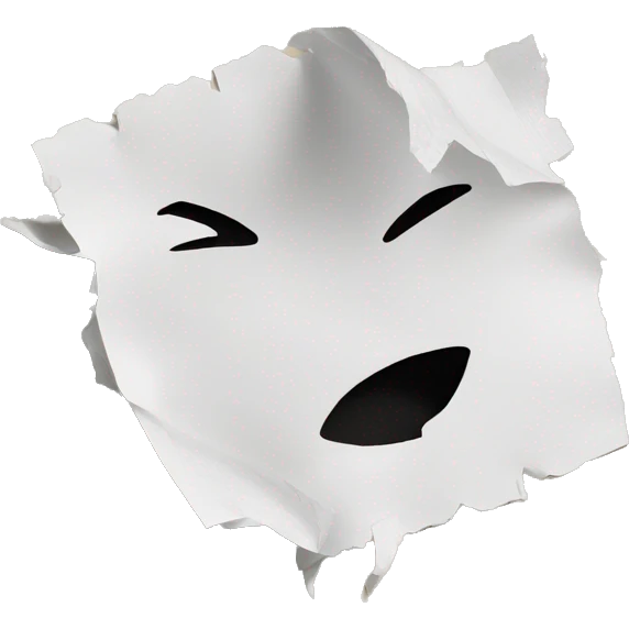 paper torn down the middle emoji