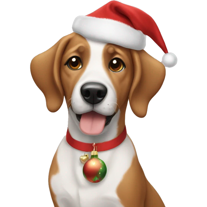 Dog Christmas emoji