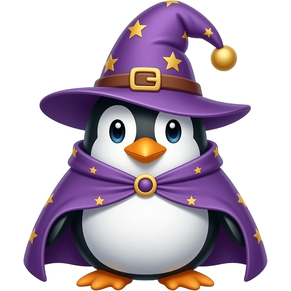 Penguin Wizard emoji