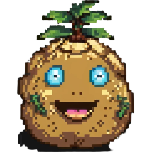 smiling potato with eyes and mouth emoji