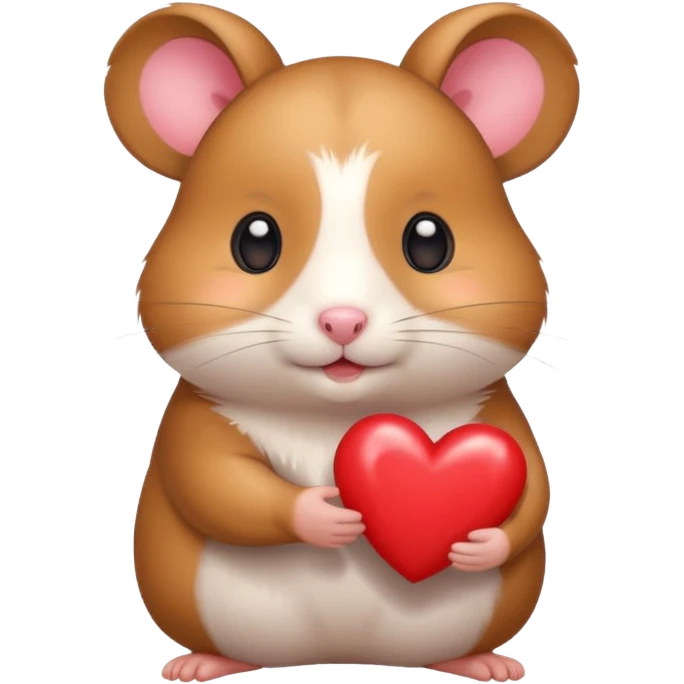 red heart hamster  kawaii emoji