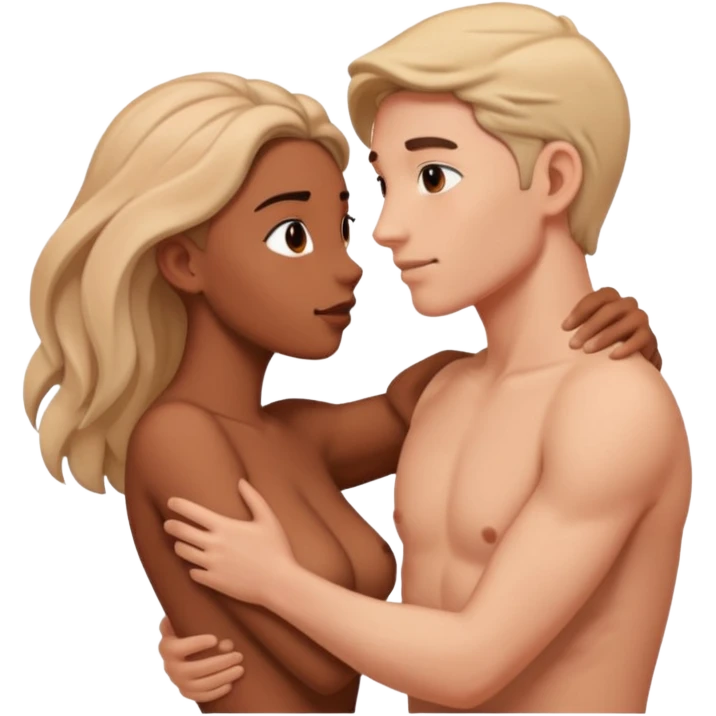 À naked man and woman naked doing sex naked  emoji