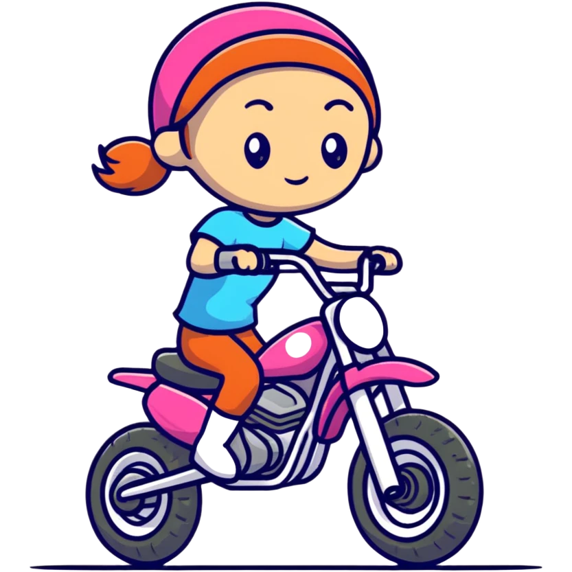 Girl crashing dirtbike emoji