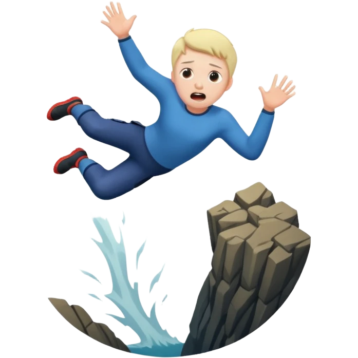 falling of a cliff emoji