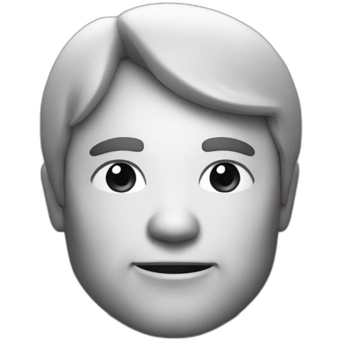 Gigachad in black and withe emoji
