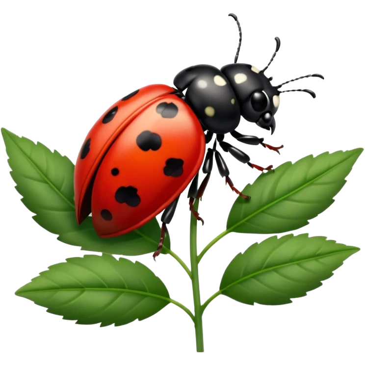 ladybird on flower emoji
