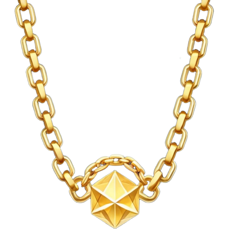 fantasy magic heavenly golden chains low poly emoji