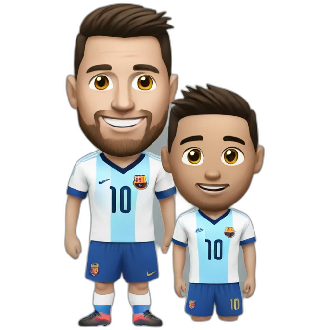 messi avec ronaldo emoji