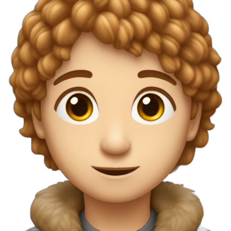 Kleiner Junge mit braunen Haaren und braunen Augen und eine Schildkröte aus plüsch emoji