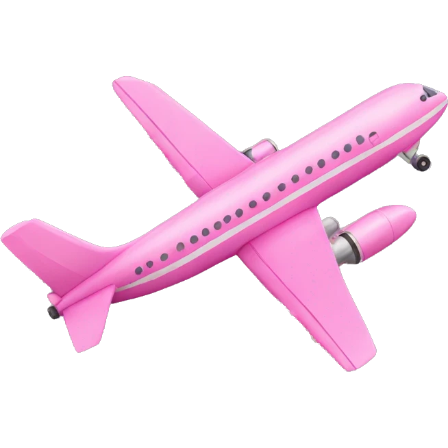 Pink airplane emoji