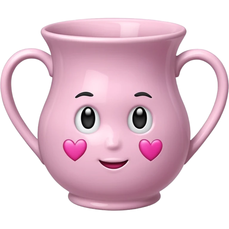 vaso branco com laço rosa sem flores emoji