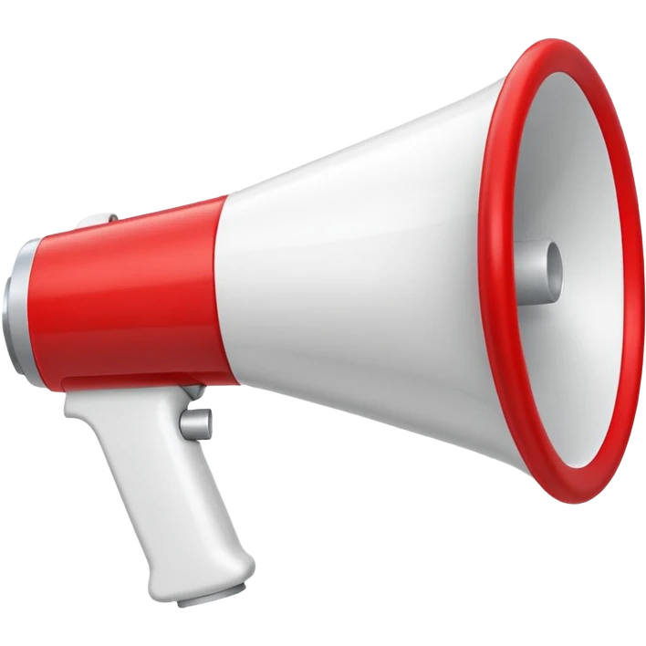 megaphone white & red emoji