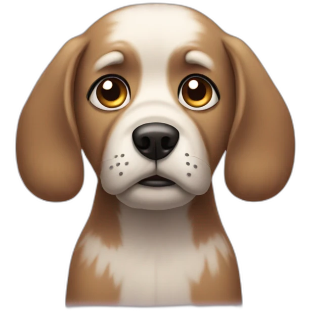 sad dog with fleas emoji