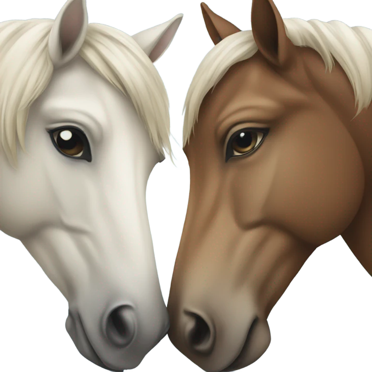 Two Horses kiss emoji