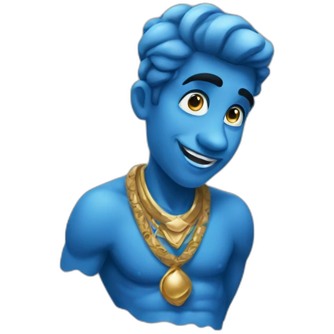 genie blue emoji