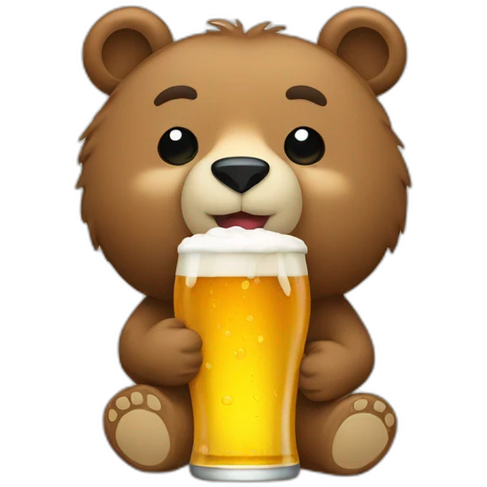 bear drink beer emoji