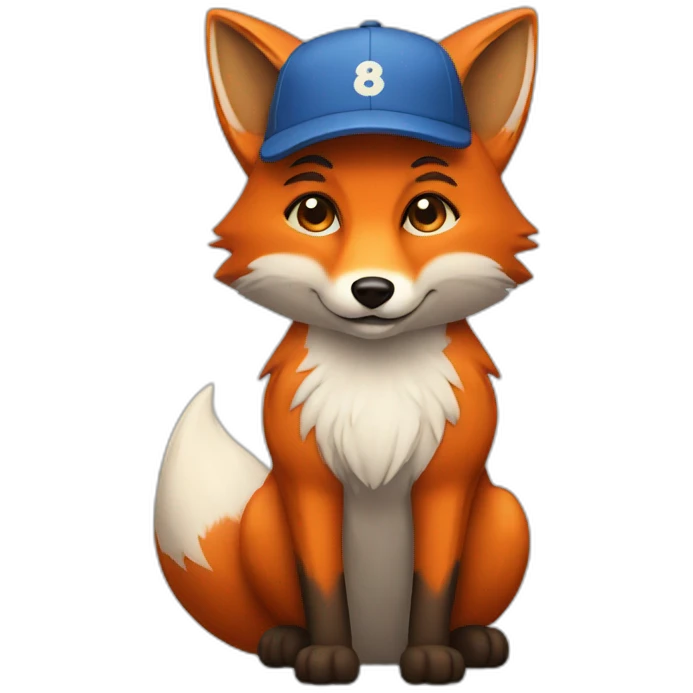 fox with a cap emoji