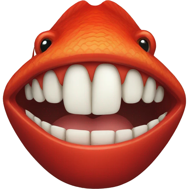 red fish mouth closed emoji